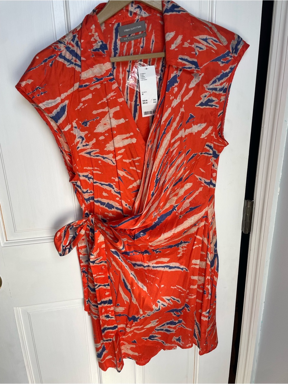 Urban Outfitters Orange Wrap Mini Dress